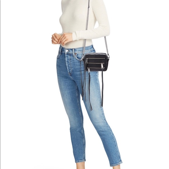 Rebecca Minkoff Camera Mini Moto Camera Black Leather Bag. - Picture 4 of 5